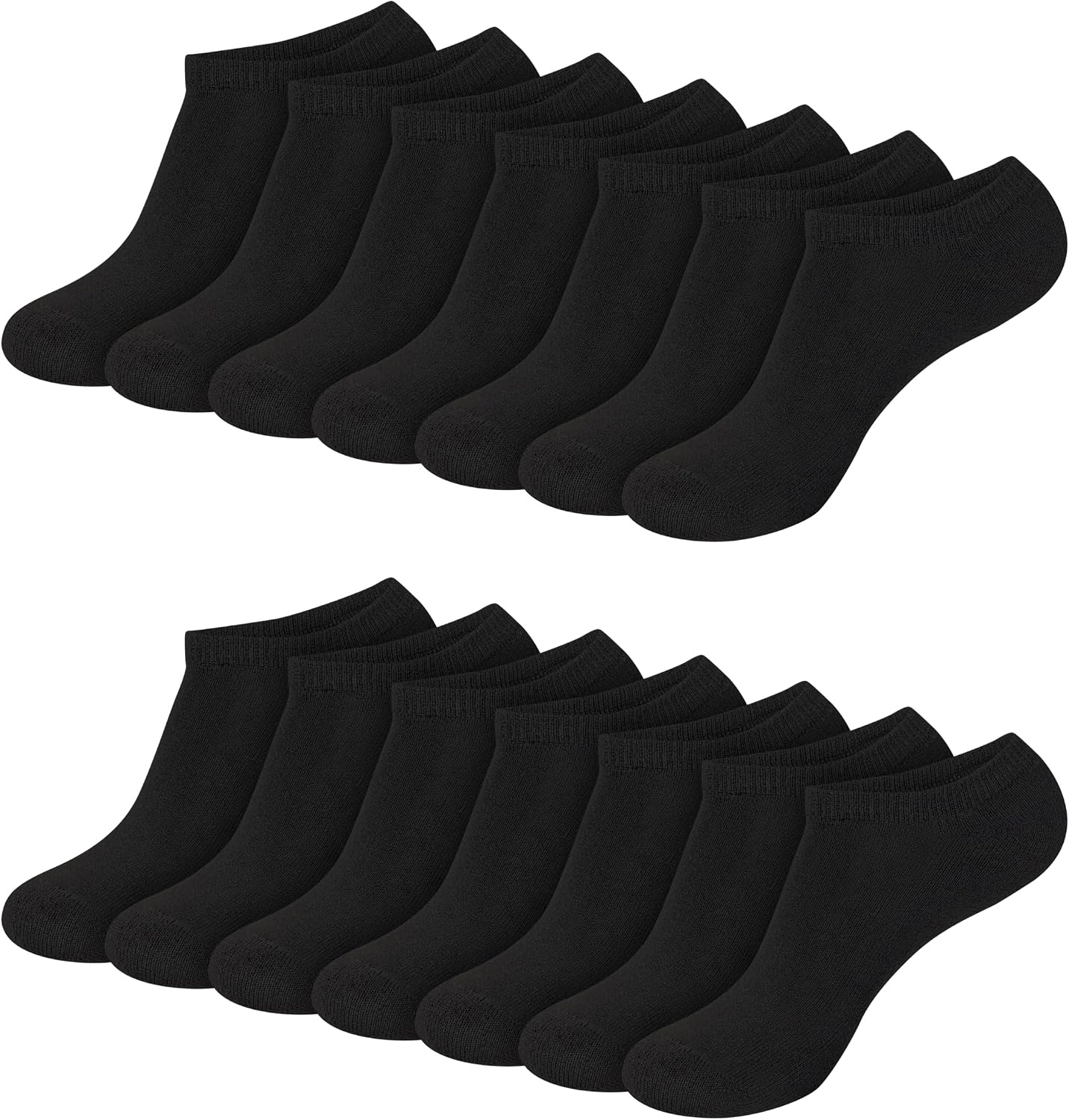 image:imageHanes Womens Crew Ankle and NoShow MoistureWicking Cushioned Athletic Socks 14 PackBlack