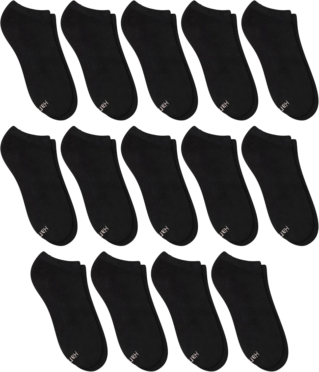 image:imageHanes Womens Crew Ankle and NoShow MoistureWicking Cushioned Athletic Socks 14 PackBlack