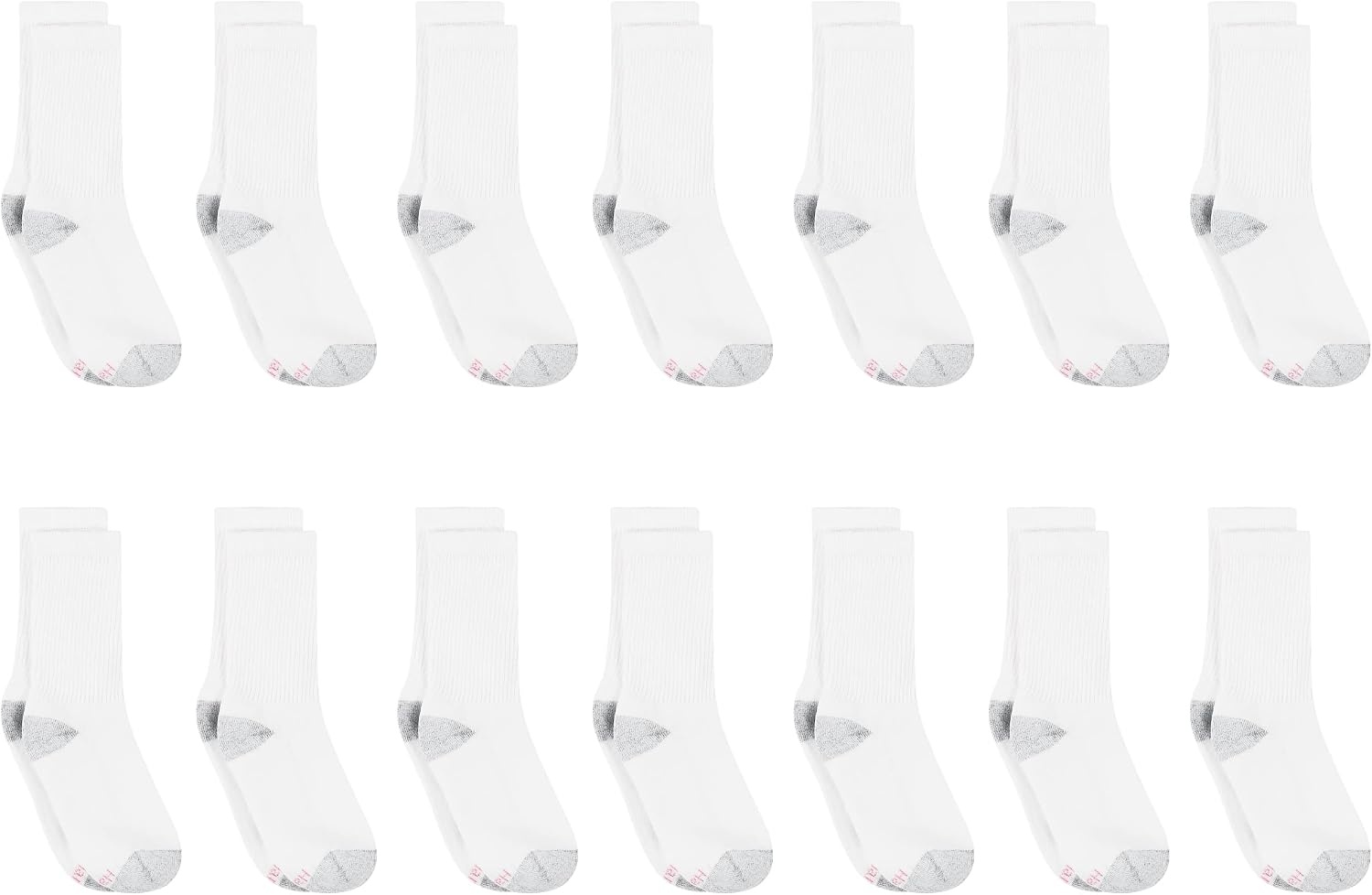 image:imageHanes Womens Crew Ankle and NoShow MoistureWicking Cushioned Athletic Socks 14 PackWhite
