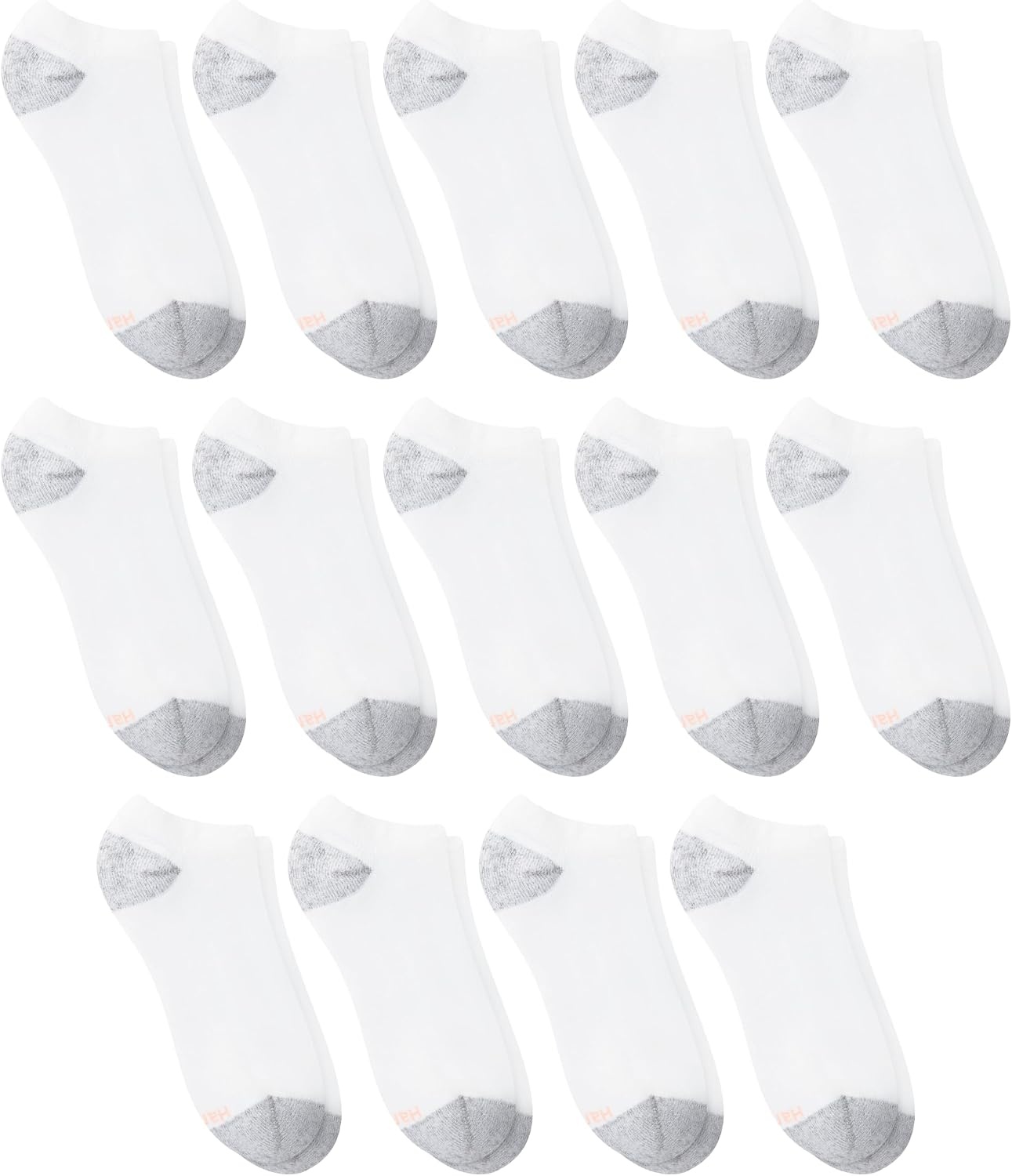 image:imageHanes Womens Crew Ankle and NoShow MoistureWicking Cushioned Athletic Socks 14 PackWhite