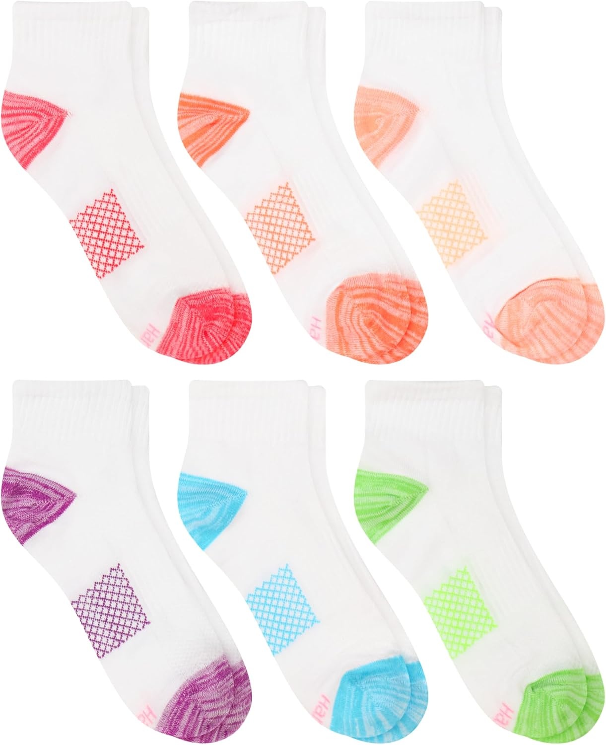 image:imageHanes Womens Socks Lightweight Breathable Socks No Show and Super No Show 6PackWhite Assorted 6 Pack