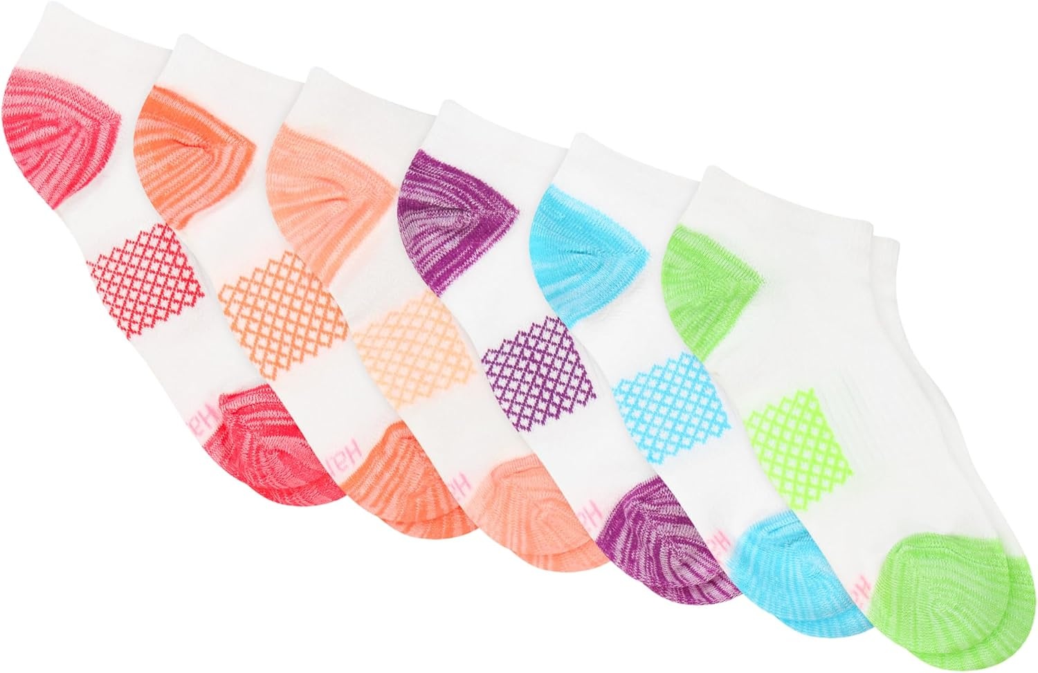 image:imageHanes Womens Socks Lightweight Breathable Socks No Show and Super No Show 6PackWhite Assorted