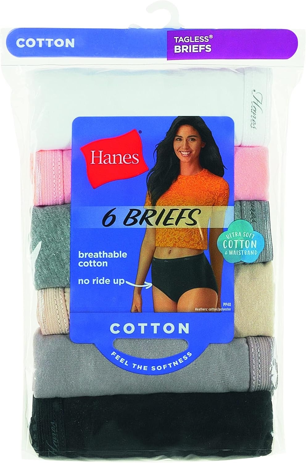 image:imageHanes womens HiCut Panties Pack Lightweight Cotton HiCuts 6Pack Retired Colors May VaryAssorted Neutral Solids Brief