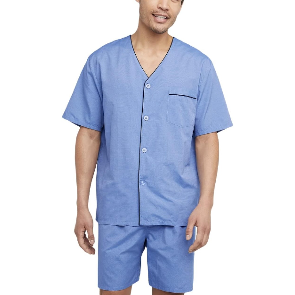 image:imageHanes Mens Hanes Short Sleeve Pj SetBlue