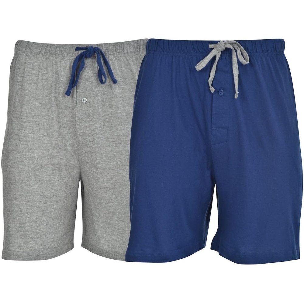 image:imageHanes Mens Woven ShortBlue DepthHeather Grey