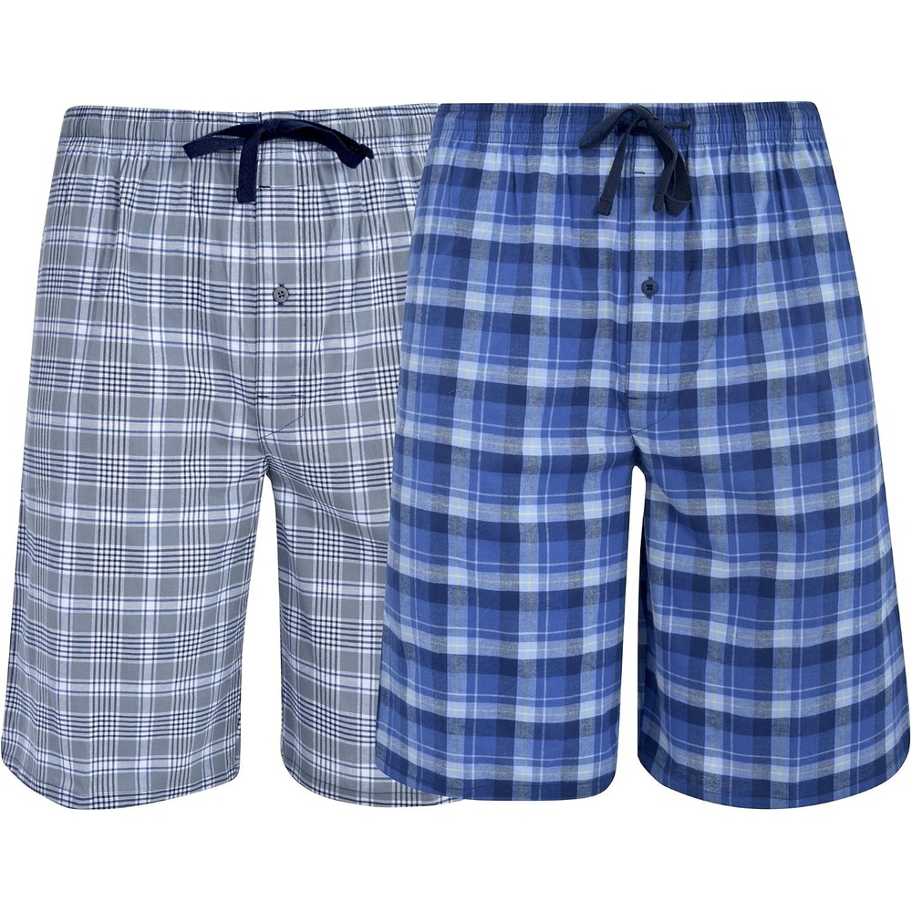 image:imageHanes Mens Woven ShortsBlue Grey