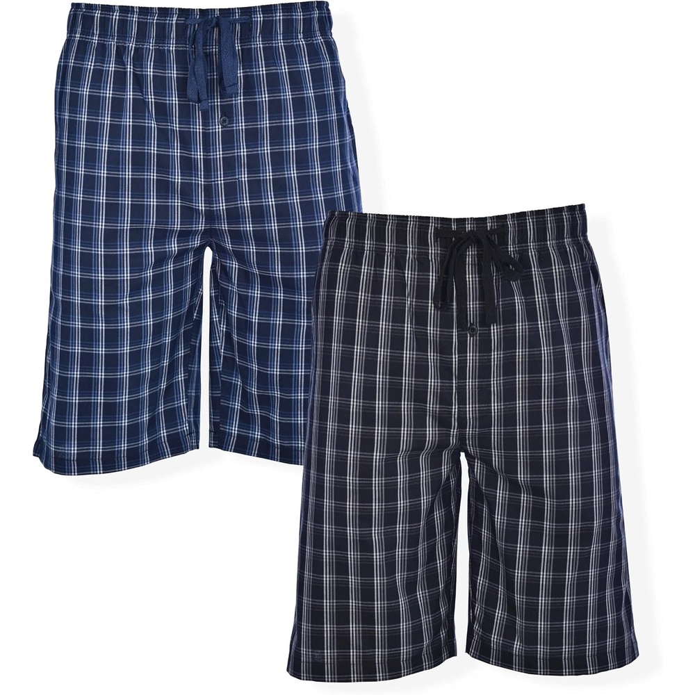 image:imageHanes Mens Woven ShortsNavyBlack