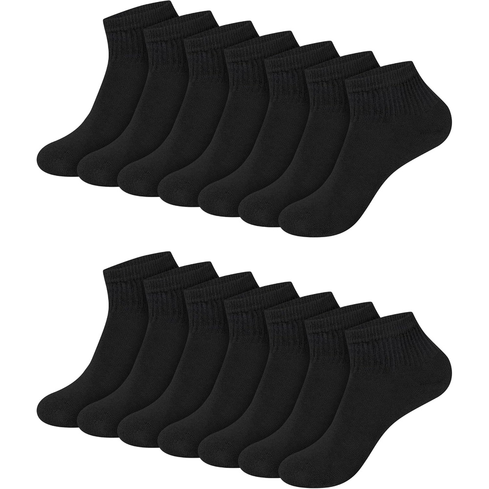 image:imageHanes Womens Crew Ankle and NoShow MoistureWicking Cushioned Athletic Socks 14 PackBlack