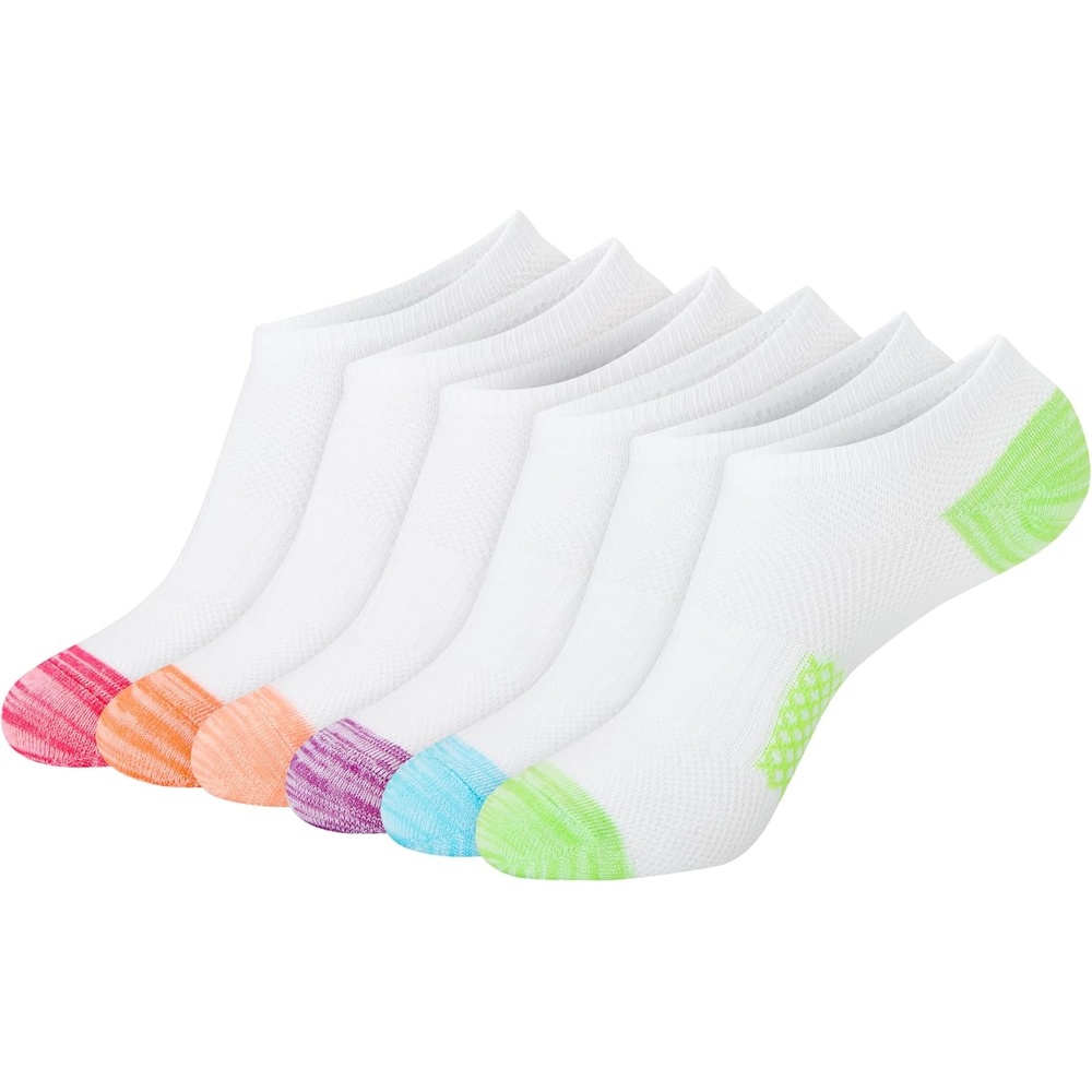 image:imageHanes Womens Socks Lightweight Breathable Socks No Show and Super No Show 6PackWhite Assorted