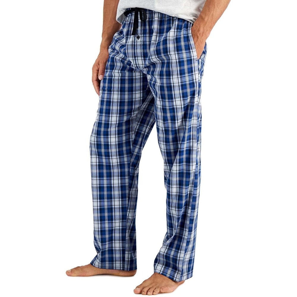 image:imageHanes mens Woven Pajama PantBlue Plaid
