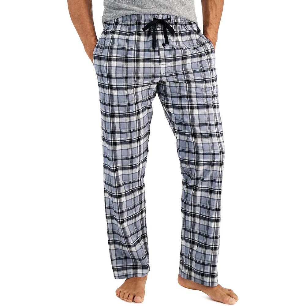image:imageHanes mens Woven Pajama PantGrey Plaid