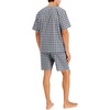Hanes Men’s Hanes Short Sleeve Pj Set(Black/Grey Plaid)
