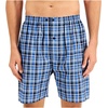 Hanes Men’s Hanes Short Sleeve Pj Set(Blue Plaid)
