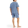 Hanes Men’s Hanes Short Sleeve Pj Set(Blue Plaid)