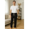 Hanes Men’s Solid Knit Sleep Pant With Pockets and Drawstring(Black)