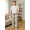 Hanes Men’s Solid Knit Sleep Pant With Pockets and Drawstring(Black/Active Grey)
