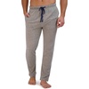 Hanes Men’s Solid Knit Sleep Pant With Pockets and Drawstring(Black/Active Grey)
