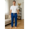 Hanes Men’s Solid Knit Sleep Pant With Pockets and Drawstring(Blue)