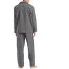 Hanes Men’s Woven Plain-Weave Pajama Set(Black Plaid)