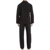 Hanes Men’s Woven Plain-Weave Pajama Set(Blue Check)