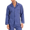 Hanes Men’s Woven Plain-Weave Pajama Set(Blue Checkered)