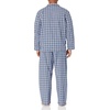 Hanes Men’s Woven Plain-Weave Pajama Set(Blue Plaid)