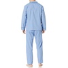Hanes Men’s Woven Plain-Weave Pajama Set(Blue Solid)