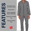 Hanes Men’s Woven Plain-Weave Pajama Set(Grey)