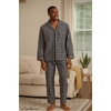 Hanes Men’s Woven Plain-Weave Pajama Set(Grey)
