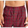Hanes Men’s Woven Plain-Weave Pajama Set(Red Plaid)