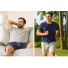 Hanes Men’s Woven Short(Grey Heather/Chambrey Blue)
