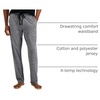 Hanes Men’s X-Temp Jersey Cotton Sleep Pajama Lounge Pants with Pockets, Pj Bottoms, Extended Sizes(Charcoal)