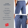 Hanes Men’s X-Temp Jersey Cotton Sleep Pajama Lounge Pants with Pockets, Pj Bottoms, Extended Sizes(Denim)