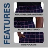 Hanes Ultimate Men’s Flannel Pajama Pants, Plaid Cotton Loungewear, Pj Bottoms with Pockets, Extended Sizes(Navy Plaid)