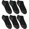 Hanes Women’s 6-Pair Comfort Fit No Show Socks(Black & Multicolored Stripes)