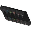 Hanes Women’s 6-Pair Comfort Fit No Show Socks(Black & Multicolored Stripes)