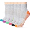 Hanes Women’s 6-Pair Comfort Fit No Show Socks(Gray With Stripes – 6 Pack)