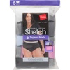 Hanes Women’s Brief Underwear, Stretch Brief Panties for Women, Tag-free Underwear, 5-pack(White/Grey/Blue/Pink/Black)