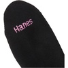 Hanes Women’s Crew, Ankle & No Show Socks, 6 Pairs, Cushioned Quarter Socks for Women, Shoe Sizes 5-9 & 8-12(Black/Begonia Pink)