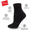 Hanes Women’s Crew, Ankle, and No-Show Moisture-Wicking Cushioned Athletic Socks (14 Pack)(Black)