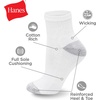 Hanes Women’s Crew, Ankle, and No-Show Moisture-Wicking Cushioned Athletic Socks (14 Pack)(White)