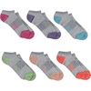 Hanes Women’s Socks, Lightweight Breathable Socks, No Show and Super No Show, 6-Pack(Pink/Grey)