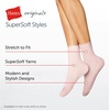 Hanes Women’s Socks Pack, Supersoft Mid Crew and No-show Socks for Women, 6 Pack(White)