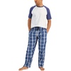 Hanes mens Woven Pajama Pant(Blue Plaid)