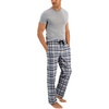 Hanes mens Woven Pajama Pant(Grey Plaid)