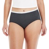 Hanes women’s Hi-Cut Panties Pack, Lightweight Cotton Hi-Cuts, 6-Pack (Retired, Colors May Vary)(Assorted Ribbed Heathers (Brief))