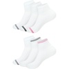 Hanes Women’s Crew, Ankle & No Show Socks, 6 Pairs, Cushioned Quarter Socks for Women, Shoe Sizes 5-9 & 8-12(White With Stripes)