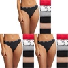 Hanes Women’s Originals Thong Panties, Breathable Stretch Cotton Underwear, Assorted, 6-pack(Basic Color Mix)