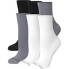 Hanes Women’s Socks Pack, Supersoft Mid Crew and No-show Socks for Women, 6 Pack(White)
