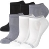 Hanes Women’s Socks Pack, Supersoft Mid Crew and No-show Socks for Women, 6 Pack(White/Black/Gray)